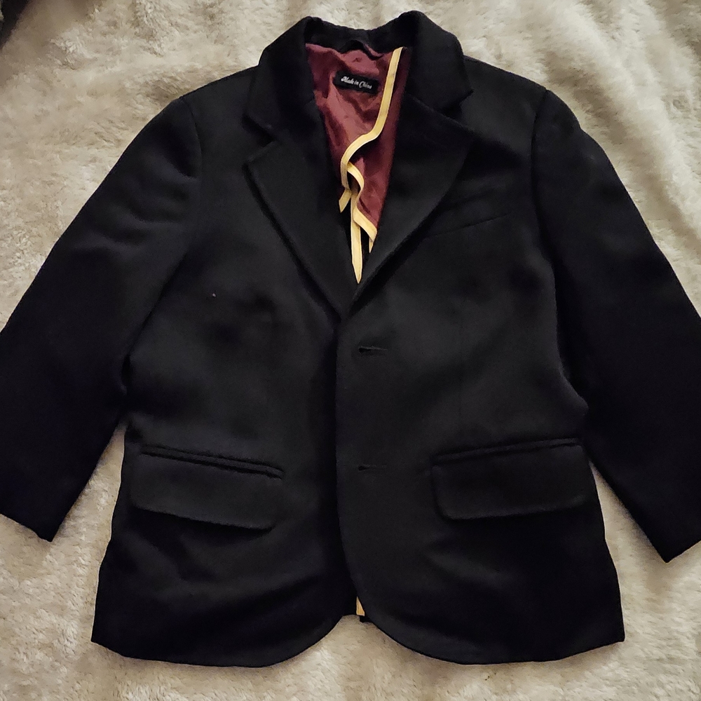 Crewcuts Black Blazer with Burgundy Lining